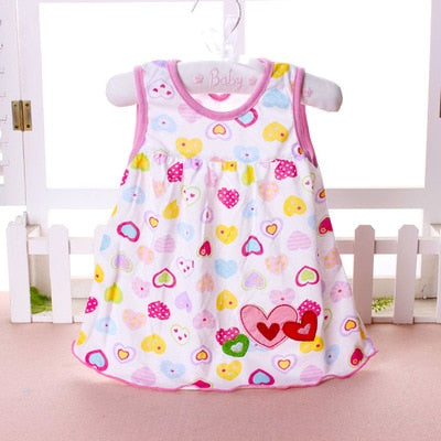 Summer Baby Dress New Girls Fashion Infantile Dresses Cotton Children's Clothes Flower Style Kids Clothing Princess Dress