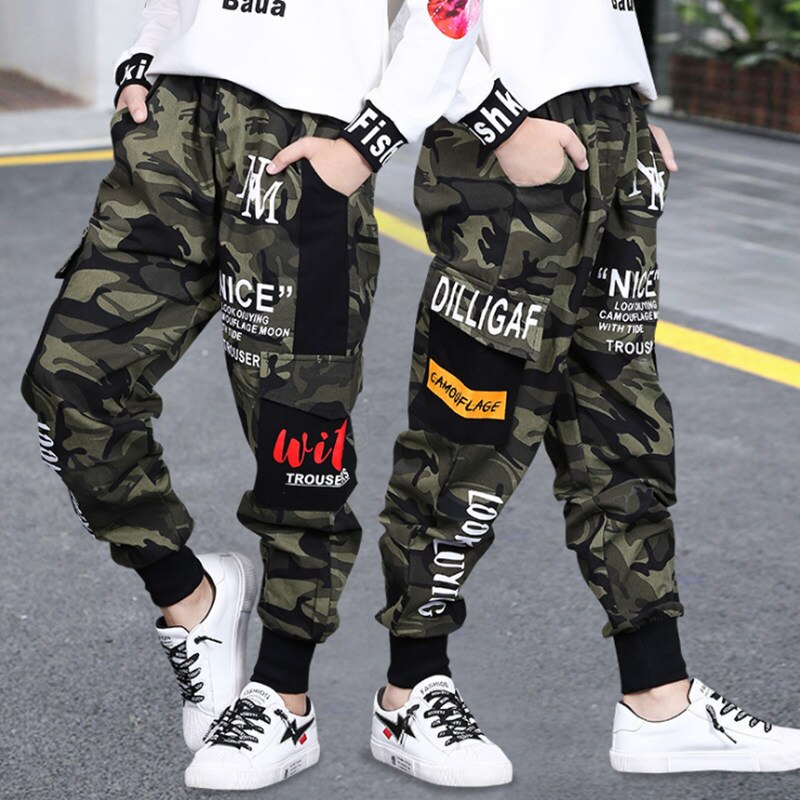 Sports Boys Pants Boys Pants Camouflage Pants For Boys Trousers For Boy 2023 Spring Casual Kids Boy Sweatpant 6 8 10 12 14 Year