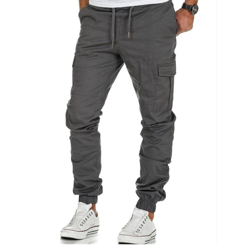 Men Casual Joggers Cargo Pants 2023 New Military Army Cotton Sweatpants Fashion Male Leggings Pants Solid Elastic Sports Trouser