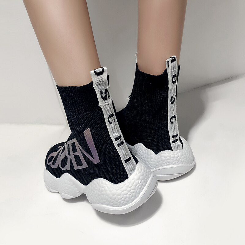 Woman casual shoes women&#39;s sneakers flat shoes 2020 high quality socks sports shoes stretch boots women&#39;s shoe zapatos de mujer