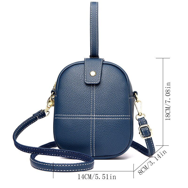 2023 New Small Square Soft Leather Zero Wallet Fashion Solid Color Versatile Messenger Crossbody Bags for Women Square Bag Sac