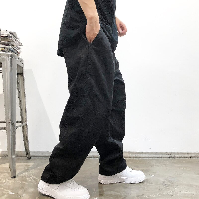 American Streetwear Trend Straight Cargo Pants For Men Clothing Japanese Harajuku Baggy Casual Trousers Male High Quality Pants