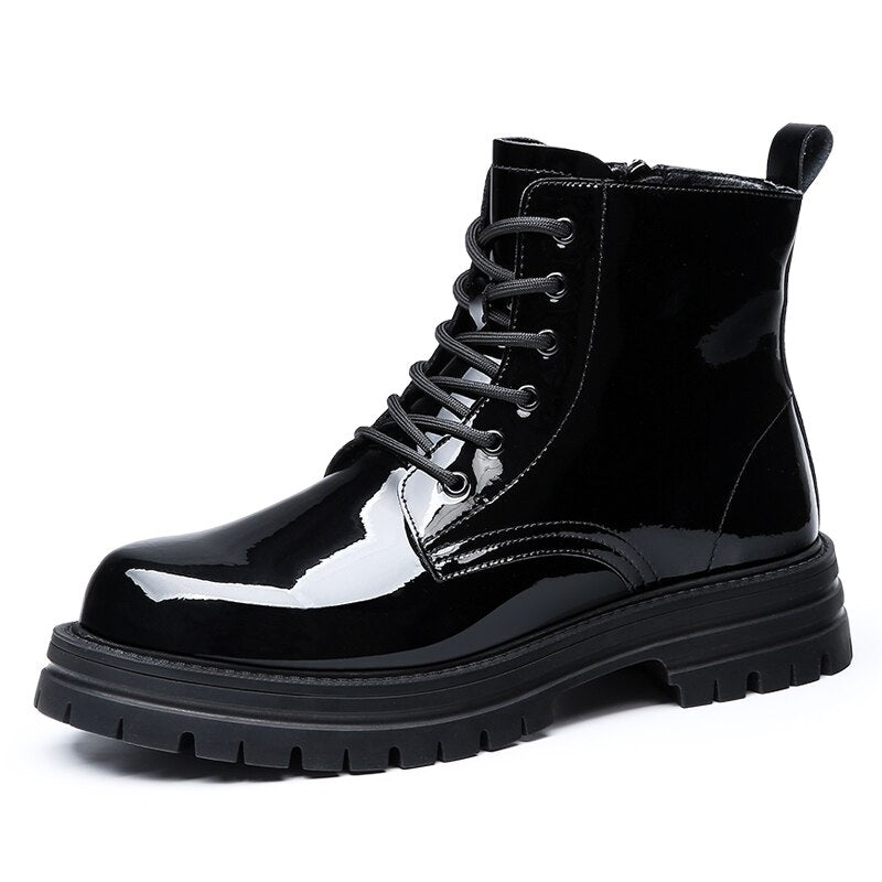 New Men Goth Boots Comfortable Wear-resistant Shoes Platform Motorcycle Boots British Style Male Casual Shoes Leisure Daily Boot