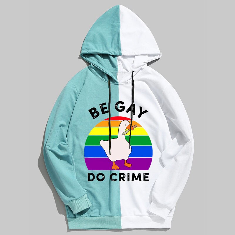 Lgbt  Pride Goose Oversized Hoodies Moletom Gay Pride Lesbian Oversized Hoodies Sudaderas Lgbtq Rainbow Harajuku Hoodies Cloth