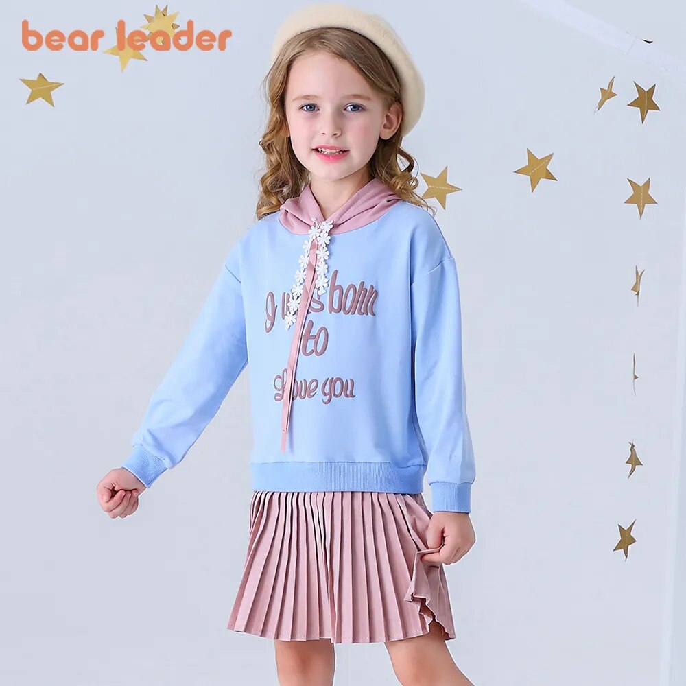 Bear Leader Girls Dress Pentagram Princess Dress Brand Girls Clothes Children Clothing European and American Style Girls Dresses