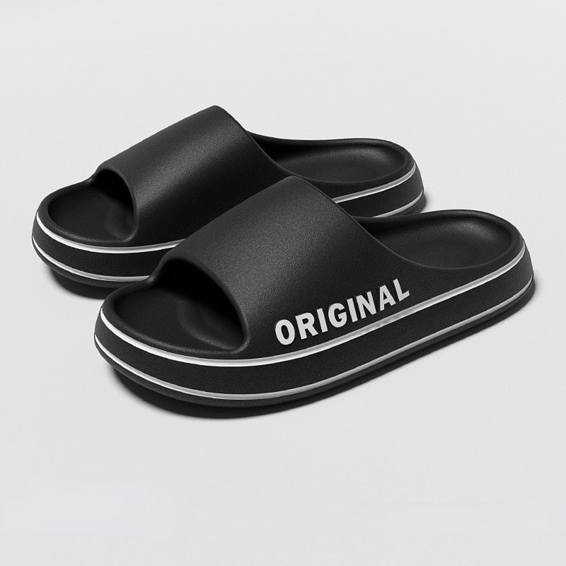 Cloud Slippers Men Summer Slippers Thick Sole Women Outdoor Beach Slides Bathroom Anti-Slip Slipper Soft Sandals Letter Slippers