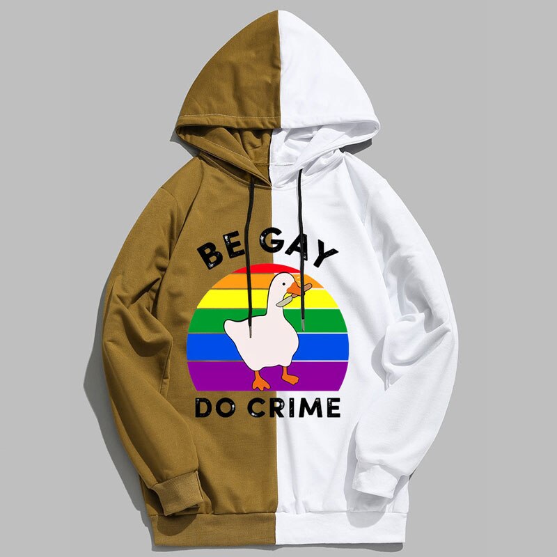 Lgbt  Pride Goose Oversized Hoodies Moletom Gay Pride Lesbian Oversized Hoodies Sudaderas Lgbtq Rainbow Harajuku Hoodies Cloth