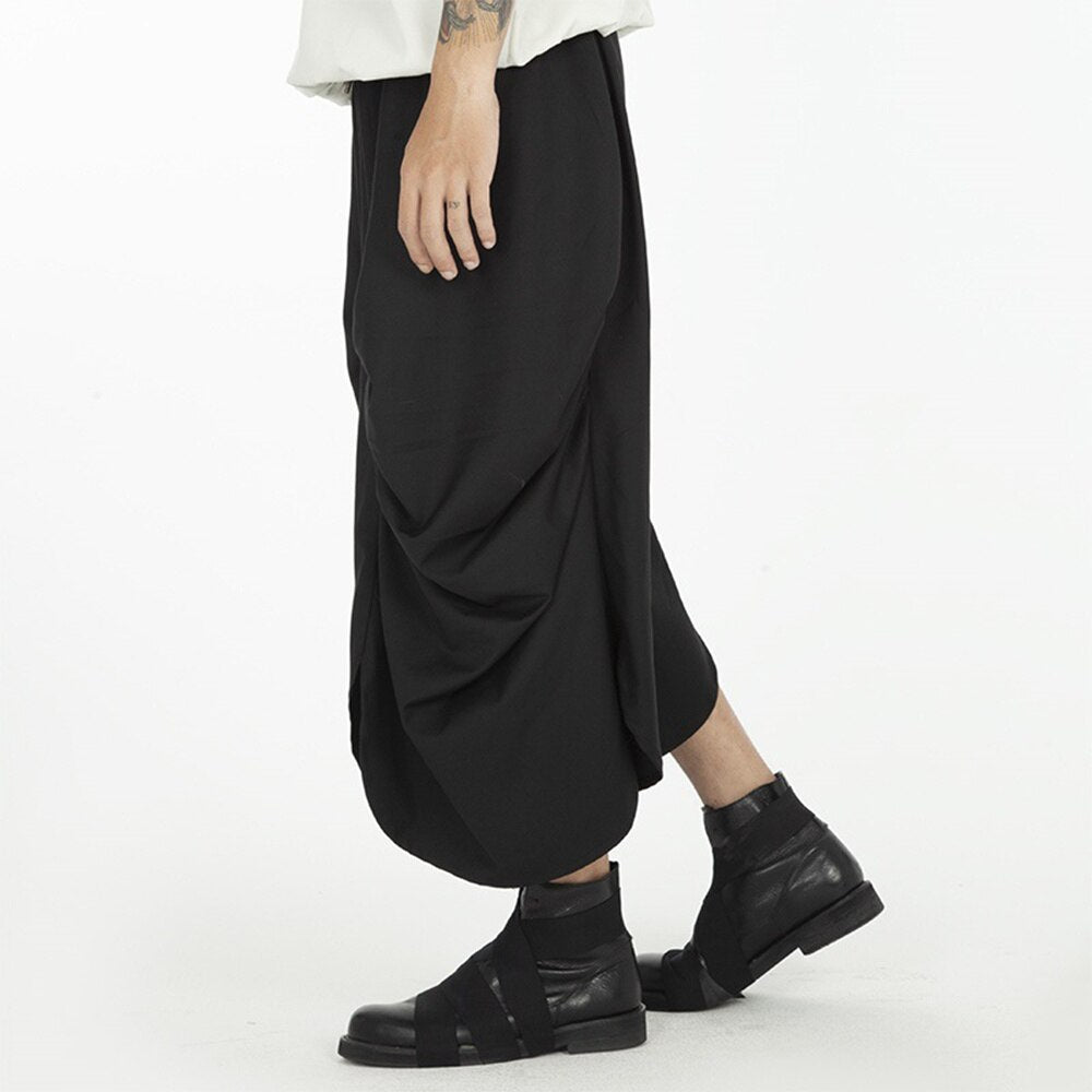 Original Design Y2k Loose Skirt Men Trend Dark Yamamoto Yohji Wide-leg New Casual Pants Pleated Genderless Culottes