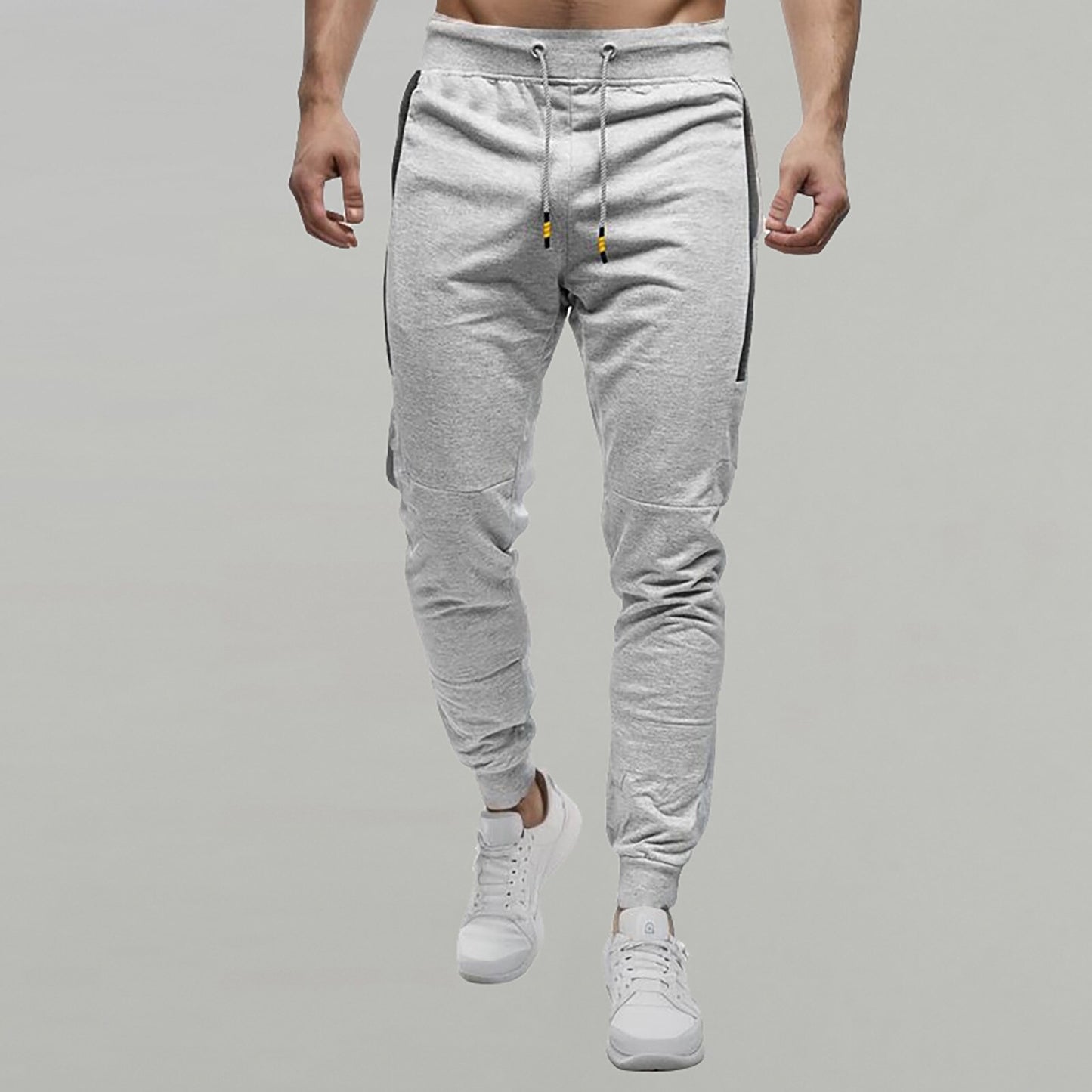 Mens Pants Athletic Workout Jogger Sweatpants For Men Cargo Pants With Zipper Pocket Drawstring Exercise Fitness Male Outfits