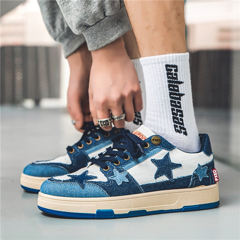 Men&#39;s Sneakers Retro Stars Shoes Skateboarding Sports Shoes Outdoor Fashion Multicolor Luxury Casual Trainers Tenis Masculino