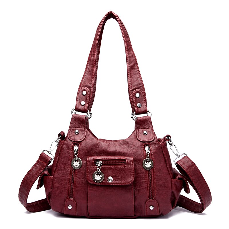 New Fashion High Quality Woman Messenger Bag Luxury Soft Leather Handbags Women&#39;s Bags Designer Famous Brand Women Shoulder Tote