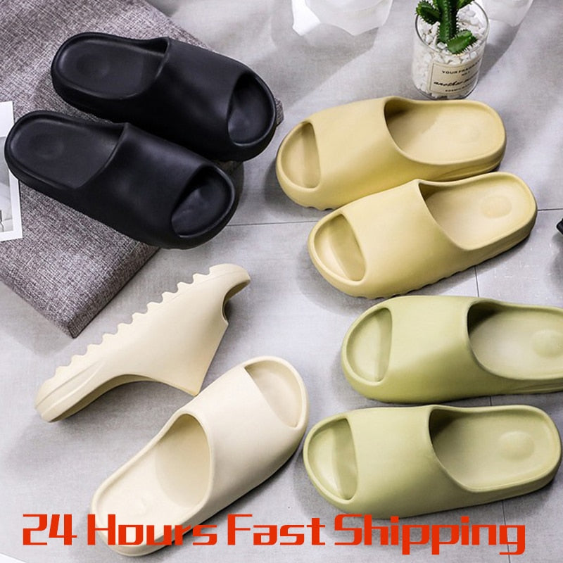 Summer Beach Ourdoor Slides Ladies Slipers Platform Mules Shoes Woman Flats 2022 New Men Fashion Slippers Indoor Household