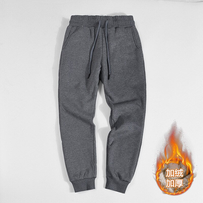 Winter Thermal Trousers Men Fleece Cargo Pants Oversized Joggers Male Sweatpants Thick Sport Jogging Gym Pants Man Clothing 4XL