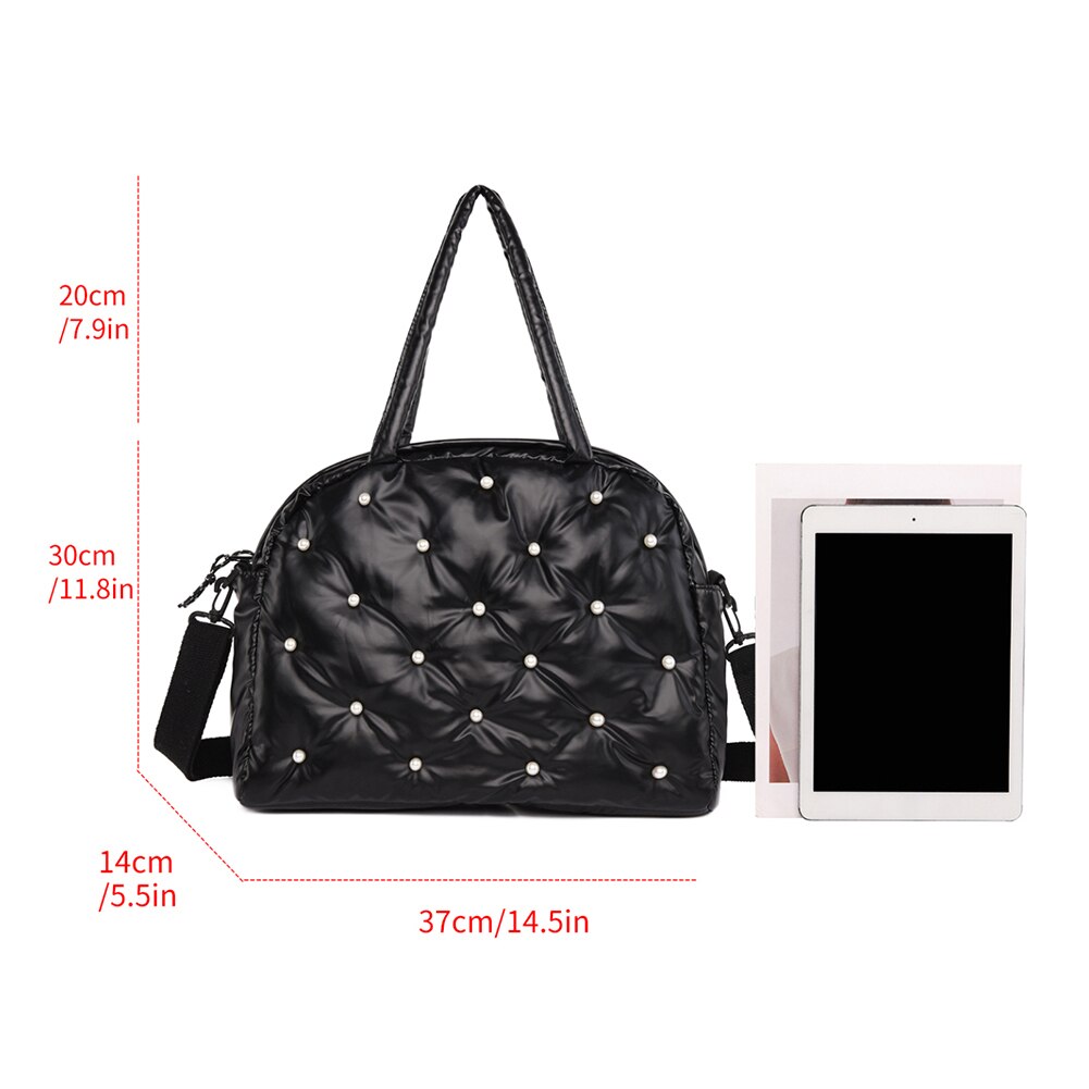 Fashion New Women Down Bag Quilted Space Padded Handbag Shoulder Bag Winter Unisex Pillow Large Capacity Tote Crossbody Bag