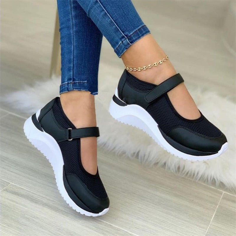 Women Casual Sneakers Breathable Mesh Spring/Autumn Summer Women Shoes Platform Fashion Non Slip Plus Size Sneakers For Women