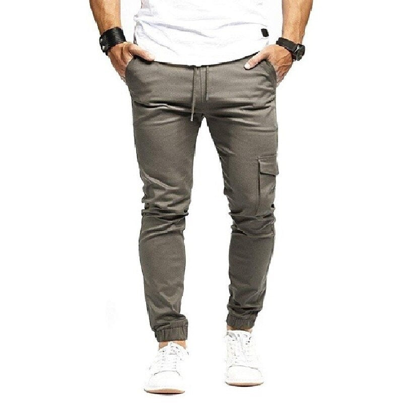 Men Casual Joggers Cargo Pants 2023 New Military Army Cotton Sweatpants Fashion Male Leggings Pants Solid Elastic Sports Trouser