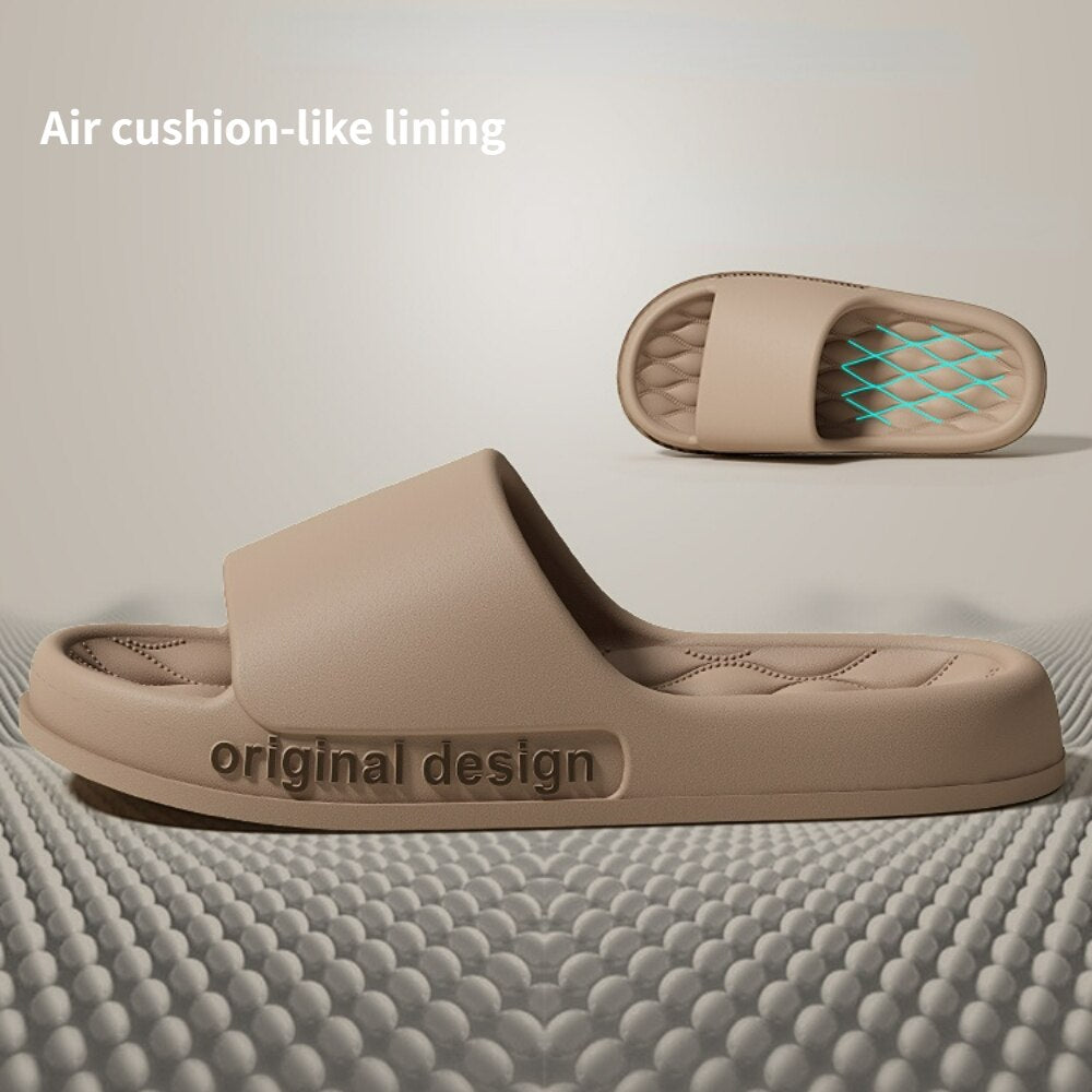 Cloud Slippers Men Summer Slippers Thick Sole Women Outdoor Beach Slides Bathroom Anti-Slip Slipper Soft Sandals Letter Slippers