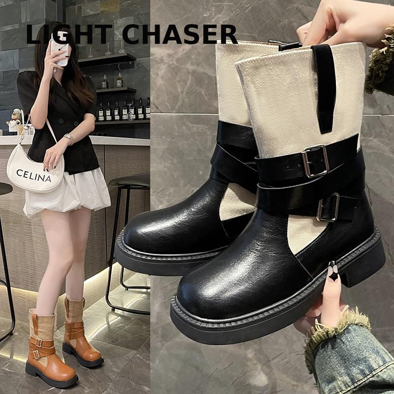 2023 New Winter Punk Style Women Ankle Boots Fashion Thick Sole Zippers Gothic Short Boot Ladies Elegant Platform Flats Shoes