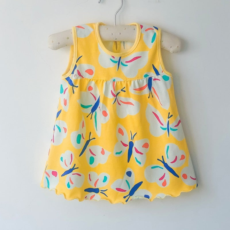 Summer Baby Dress New Girls Fashion Infantile Dresses Cotton Children's Clothes Flower Style Kids Clothing Princess Dress