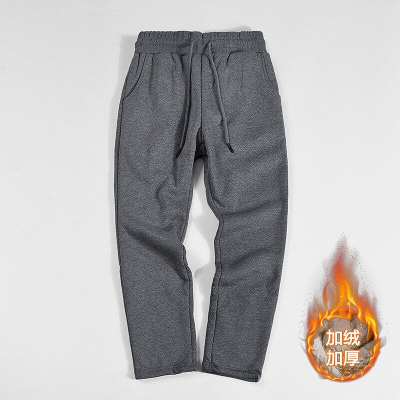 Winter Thermal Trousers Men Fleece Cargo Pants Oversized Joggers Male Sweatpants Thick Sport Jogging Gym Pants Man Clothing 4XL