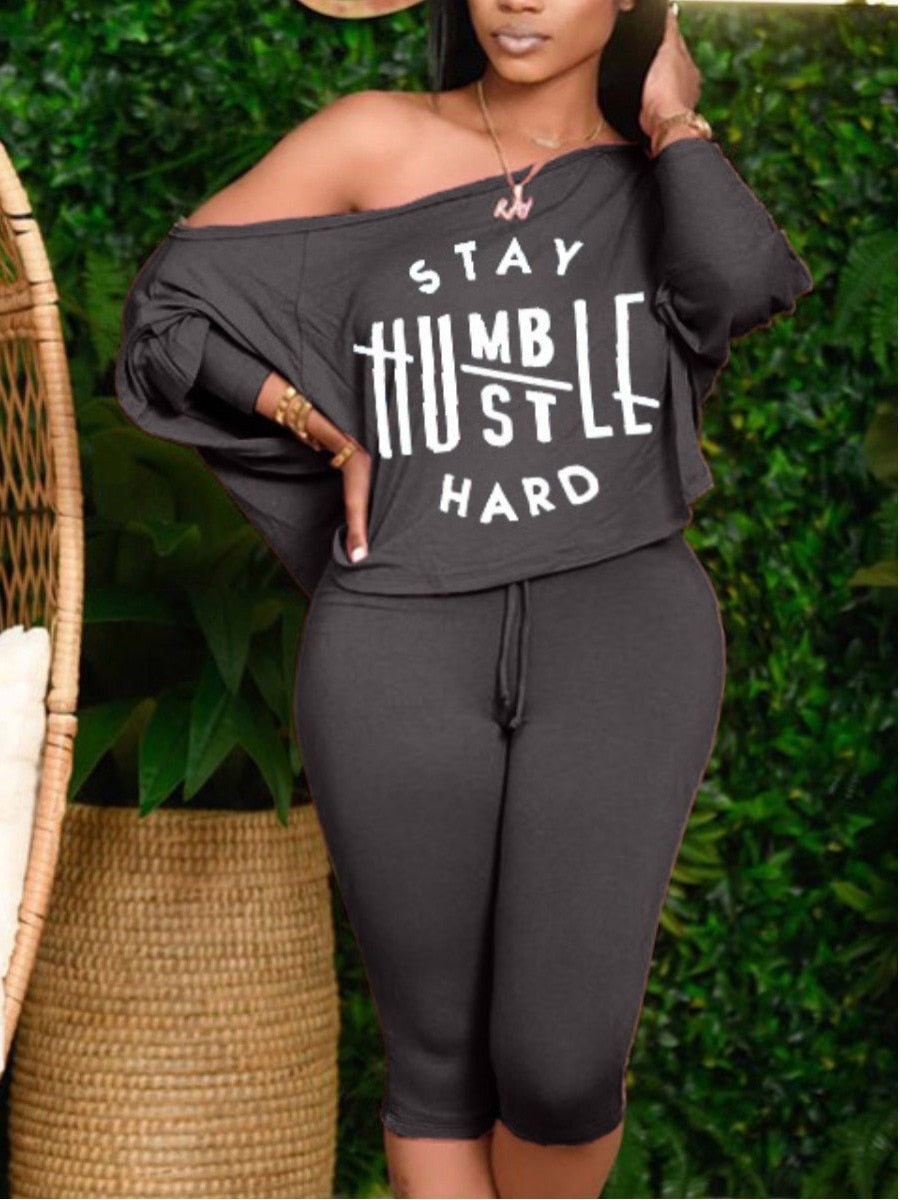 LW Plus Size two piece set Casual Batwing Sleeve Letter Print Black Two-piece Shorts Set 2023 New Fashion Female Sporty 2pcs set