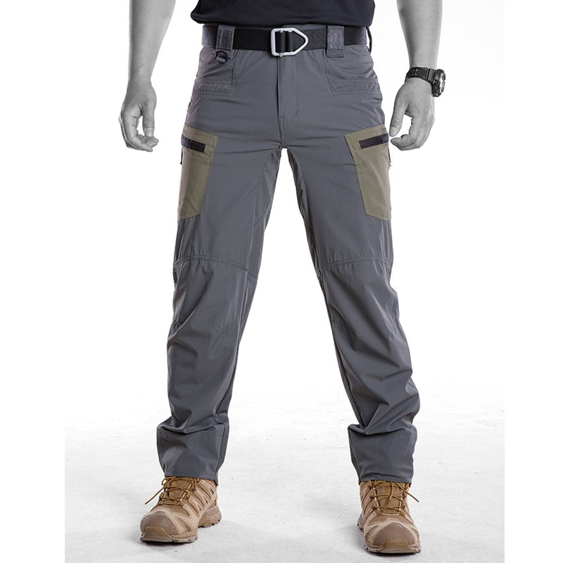 Summer Quick Drying Tactical Pants Mens Outdoor Breathable Lightweight Multiple Pockets Climbing Fishing Military Trousers Male