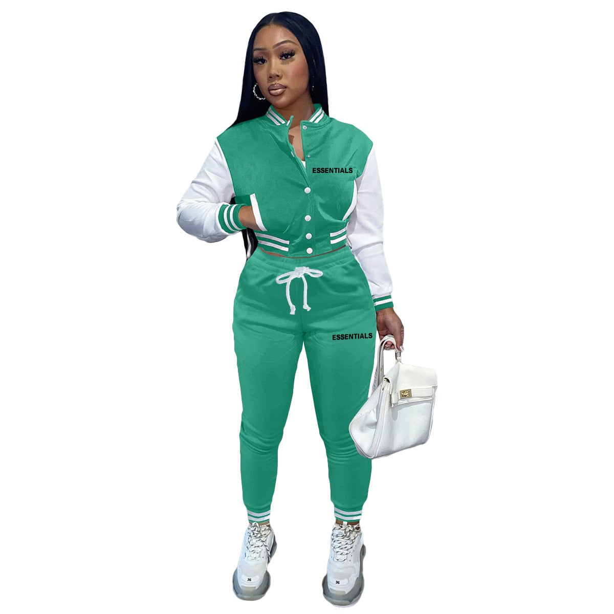 Fashion Trend Baseball Jurk Uniform 2 Piece Set Tracksuits Baseball Uniform Sports Suit Sweatsuits Women Set Sportswear Korean