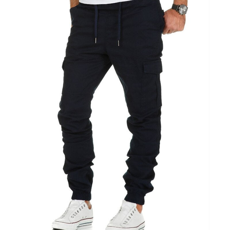 Men Casual Joggers Cargo Pants 2023 New Military Army Cotton Sweatpants Fashion Male Leggings Pants Solid Elastic Sports Trouser