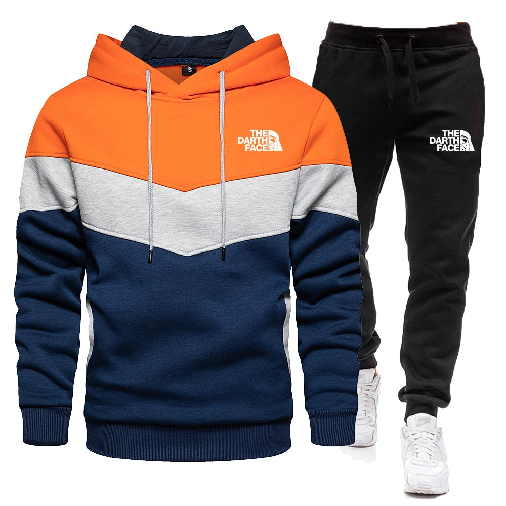 2023 New Men Hoodies Sweatshirt+Sweatpants Suit Autumn Winter Brand Sportswear Sets Tracksuit Men&#39;s Pullover Jacket Set