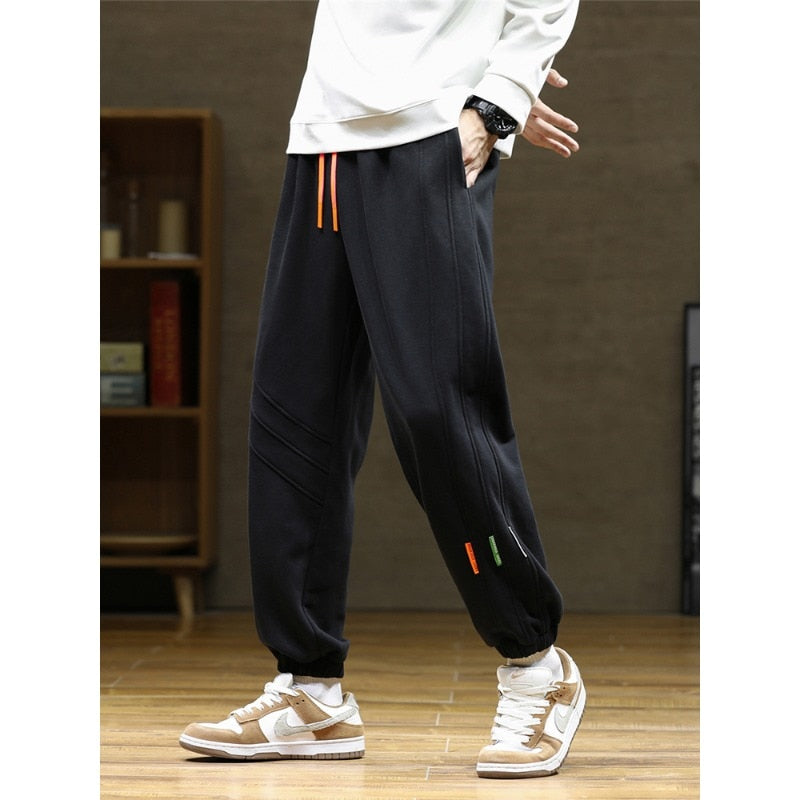 Spring Summer Black Grey Sweatpants Men Joggers Ankle-Length Baggy Harem Pants Male Casual Cotton Sweat Trousers Plus Size 8XL