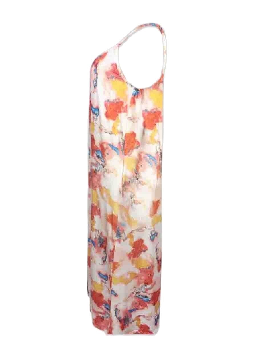 LW Plus Size summer dresses Mixed Print Cami Loose Dress Women&#39;s Dress Maxi Dress sleeveless Cami beach Party Dresses vestido