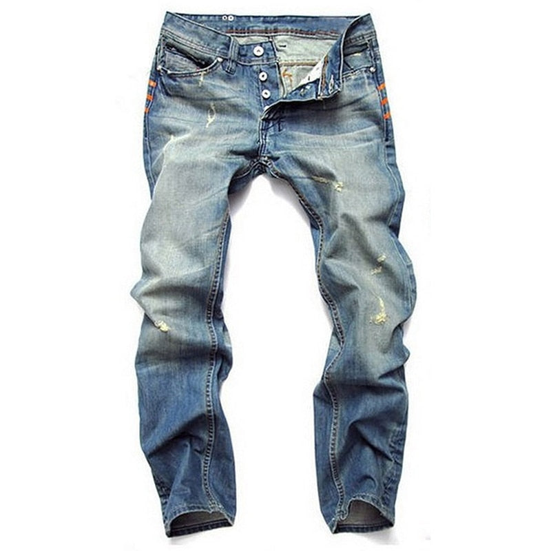 Men&#39;s Elastic Denim Casual Regular Fit Cotton Pants Premium Quality Cotton Plus Size Denim Jeans Four Seasons Large Size