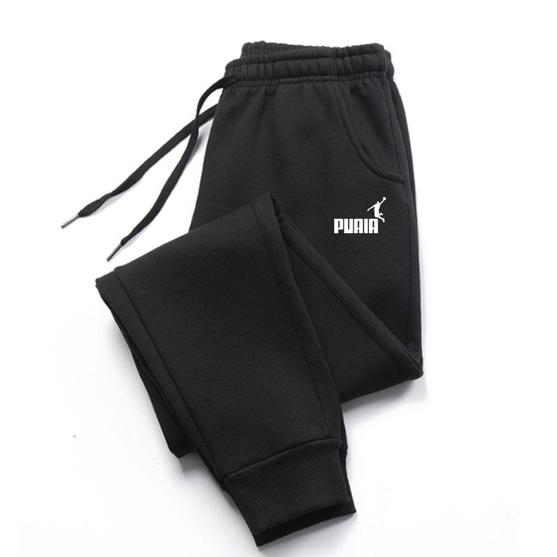 Autumn And Winter Fleece Men;s Clothing Trousers Fashion Drawstring Casual Pants Jogging Sports Pants Harajuku Style Sweatpants