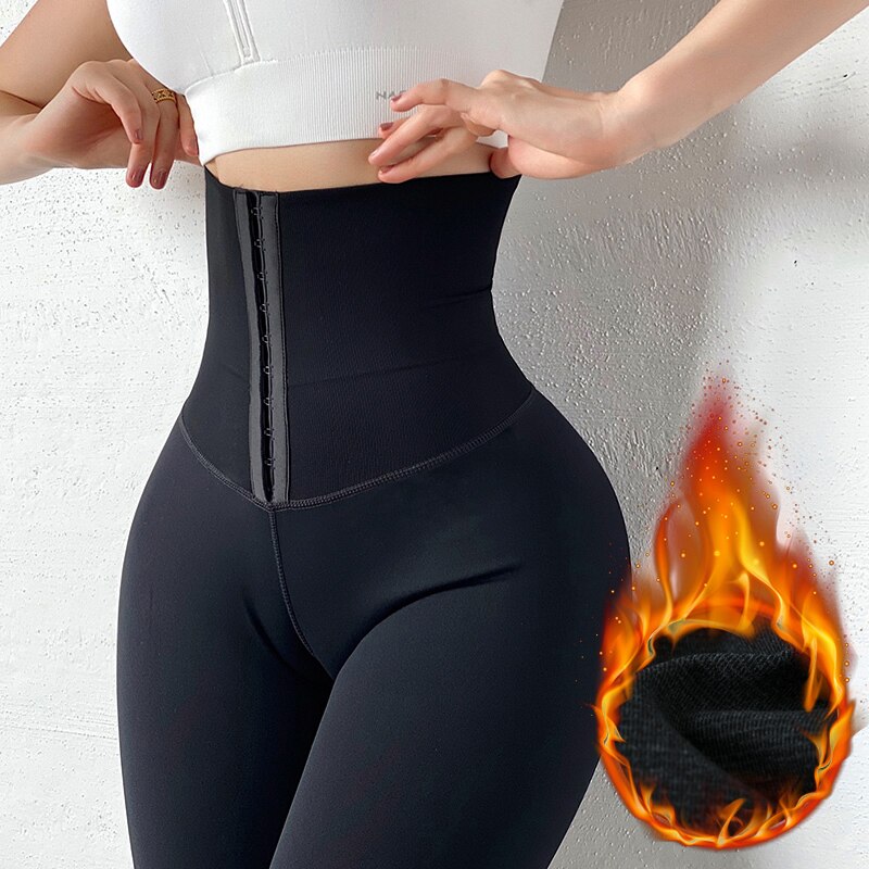 Winter Trouser Hot Pants Thermal Leggings High Waist Trainer Slimming Tummy Trimmer Control Panties Thick Warming Legging Tights