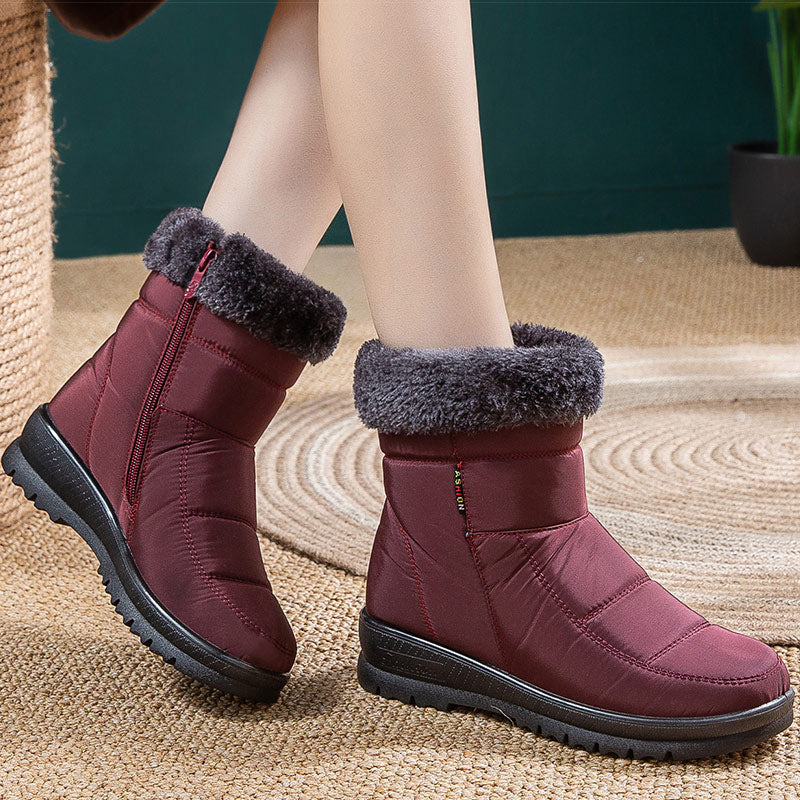 Women Boots Ankle Waterproof Winter Boots For Women Snow Botas Mujer Warm Black Winter Shoes Women Heels Platform Boots Female