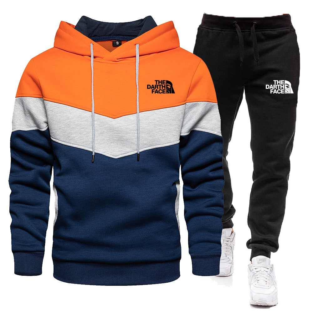 2023 New Men Hoodies Sweatshirt+Sweatpants Suit Autumn Winter Brand Sportswear Sets Tracksuit Men&#39;s Pullover Jacket Set