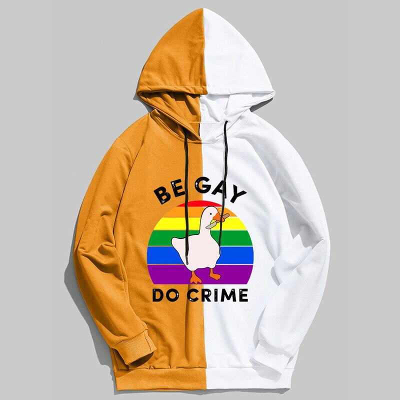 Lgbt  Pride Goose Oversized Hoodies Moletom Gay Pride Lesbian Oversized Hoodies Sudaderas Lgbtq Rainbow Harajuku Hoodies Cloth