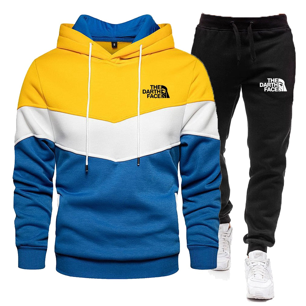 2023 New Men Hoodies Sweatshirt+Sweatpants Suit Autumn Winter Brand Sportswear Sets Tracksuit Men&#39;s Pullover Jacket Set