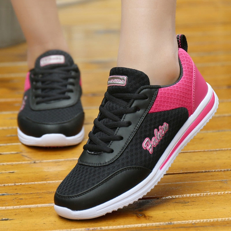 Women's Sports Shoes Classic Sneakers Woman Breathable Mesh Lace Up Sport Sneaker Mix Color Casual Shoes For Women Casual Tennis