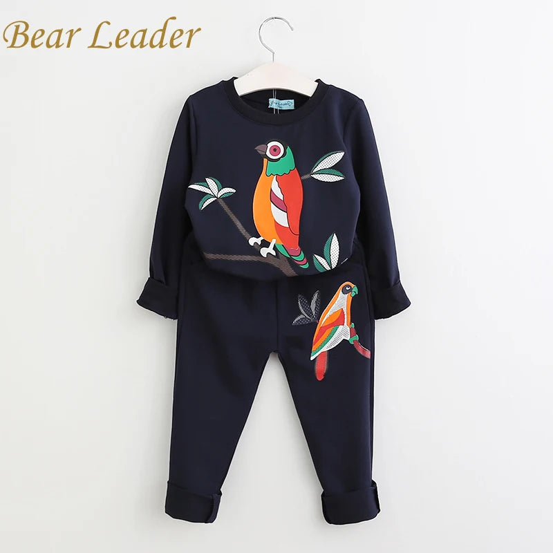 Bear Leader Girls Clothing Sets 2023 Girls Clothes Long Sleeve T-shirt+Pants 2Pcs for Kids Clothing Sets Children Clothing