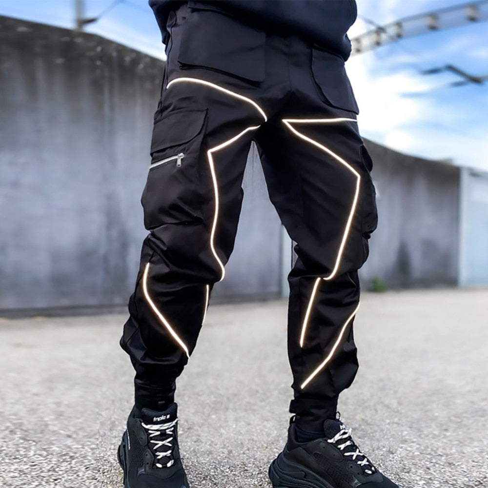 2023 Streetwear Casual Pants Men Fashion Sport Straight Legged Pants Multi Pocket Loose