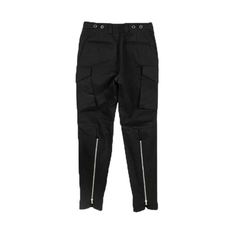 Back Zipper Pockets Retro Black Overalls for Men and Women Streetwear Casual Oversize Cargo Pants Loose Vibe Style Trousers