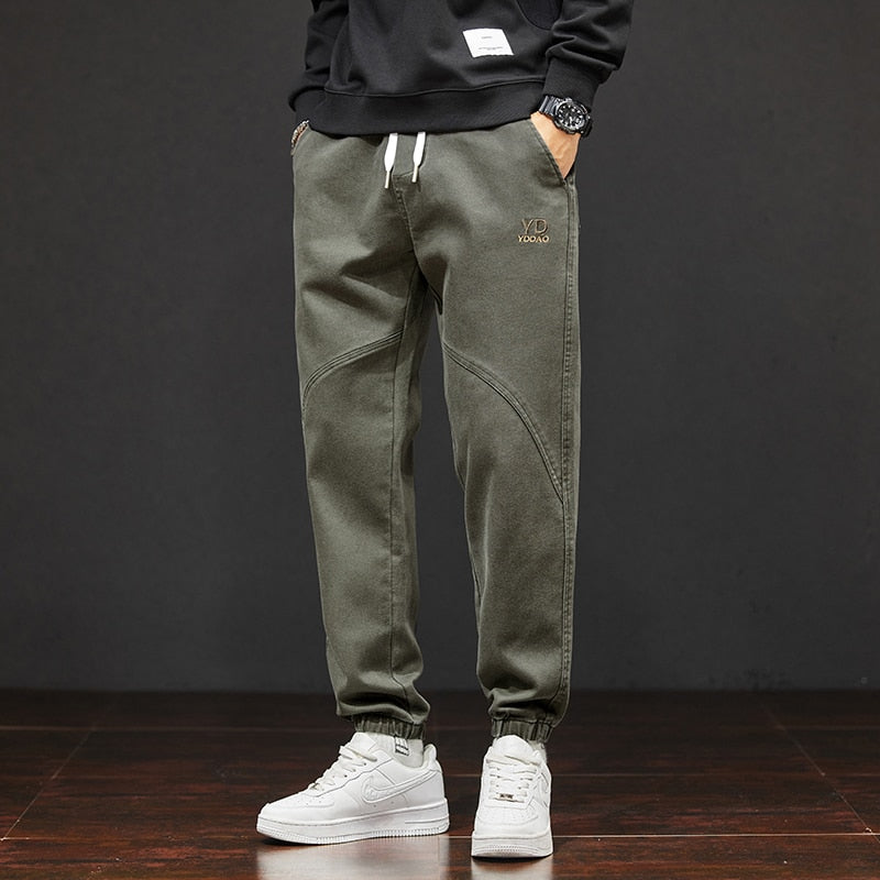 2023 New Autumn Winter Cotton Jogger Casual Pants Men Harajuku Cargo Pant Korean Harem Trousers Sweatpants Male Oversized M-5XL