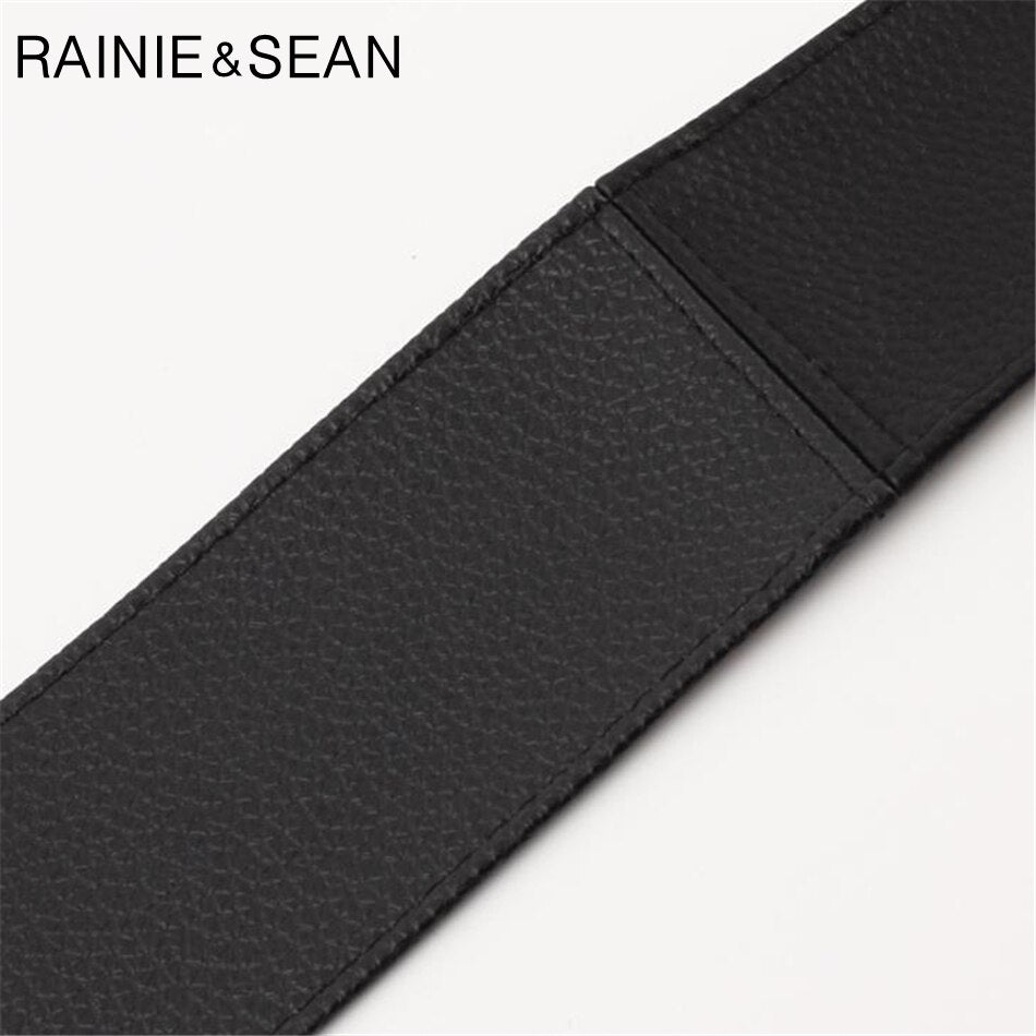 RAINIE SEAN Women Pu Leather Belt Soft Leather Wide Self Tie Wrap Wedding Designer Brand Ladies Belts For Dresses