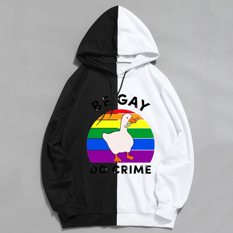 Lgbt  Pride Goose Oversized Hoodies Moletom Gay Pride Lesbian Oversized Hoodies Sudaderas Lgbtq Rainbow Harajuku Hoodies Cloth