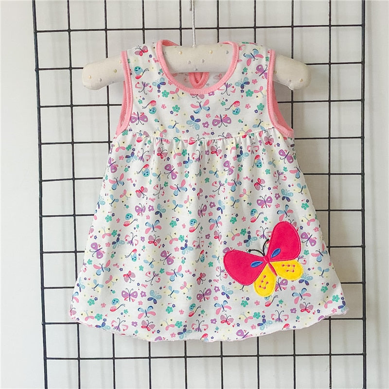 Summer Baby Dress New Girls Fashion Infantile Dresses Cotton Children's Clothes Flower Style Kids Clothing Princess Dress