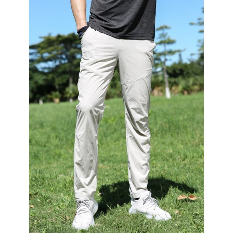 Summer Light&amp;Thin Sweatpants Men Breathable Quick Dry Outdoor Sport Span Trousers Male Stretch Nylon Casual Long Track Pants