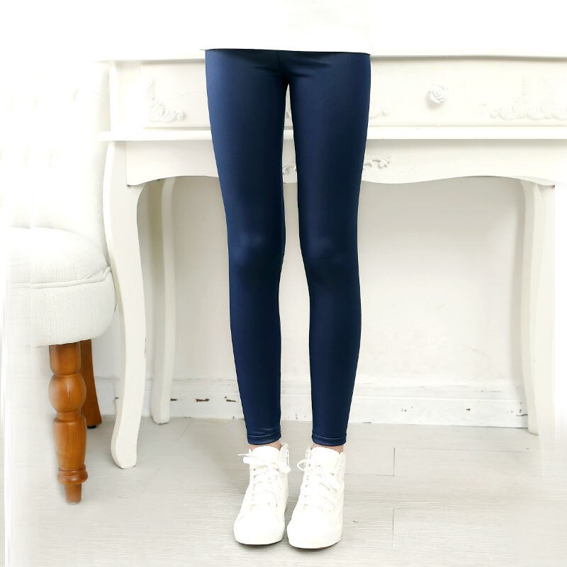 Girls Fall/Winter Warm Leggings Fashion Boys/Girl 3 Colors Skinny Pencil Pants Kids Plus Velet Trousers Children Leather Jeans