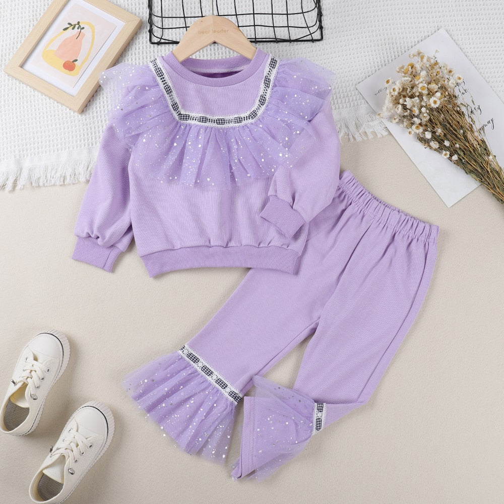 Bear Leader Girls Mesh Ruffles Dress 2023 New Fashion Princess Dress Casual Kids Lace Bowtie Outfit Long Sleeve Children Clothes