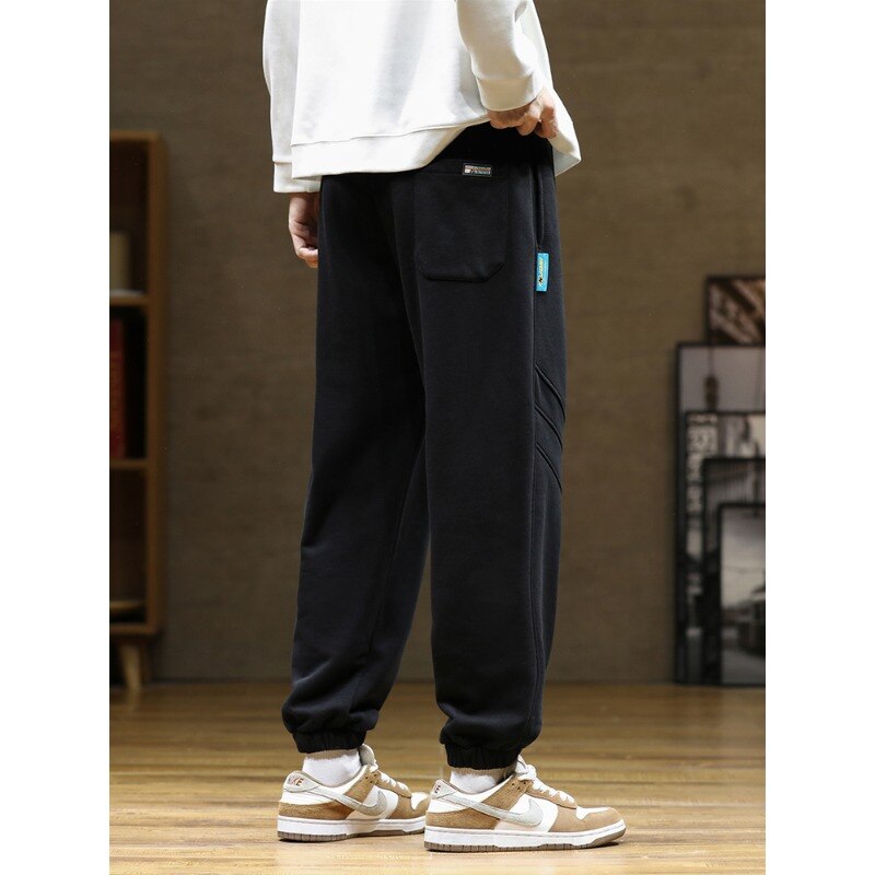 Spring Summer Black Grey Sweatpants Men Joggers Ankle-Length Baggy Harem Pants Male Casual Cotton Sweat Trousers Plus Size 8XL